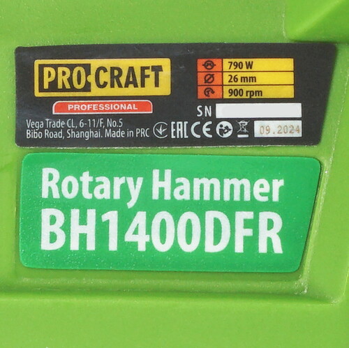 Купить Перфоратор Procraft BH1400DFR  9277908. Характеристики, отзывы и цены в Донецке