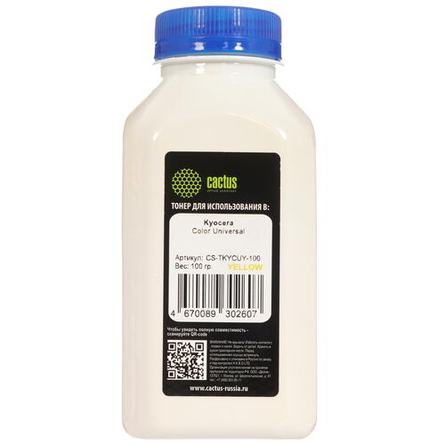 Купить Тонер Cactus CS-TKYCUY-100 желтый  9039139. Характеристики, отзывы и цены в Донецке