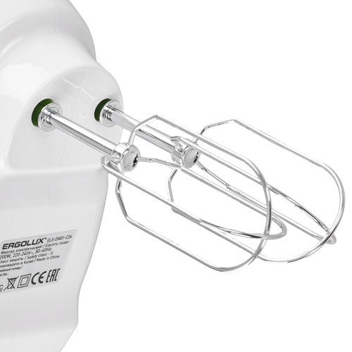 Купить Миксер ERGOLUX ELX-EM01-C34 белый  5368500. Характеристики, отзывы и цены в Донецке