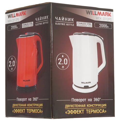 Купить Электрочайник WILLMARK WEK-2012PS черный  5343863. Характеристики, отзывы и цены в Донецке