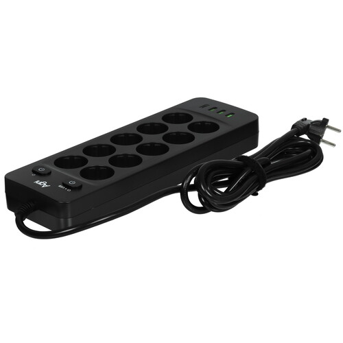 Купить Сетевой фильтр AGNI TP-FO4U10E-C черный  9289338. Характеристики, отзывы и цены в Донецке