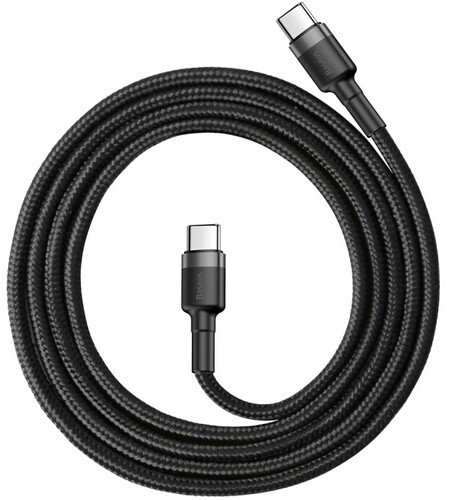 Купить Кабель круглый Baseus USB Type-C - USB Type-C черный 1 м  9167115. Характеристики, отзывы и цены в Донецке