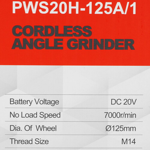 Купить Углошлифовальная машина (УШМ) P.I.T. PWS20H-125A/1 OnePower 20V  9938100. Характеристики, отзывы и цены в Донецке