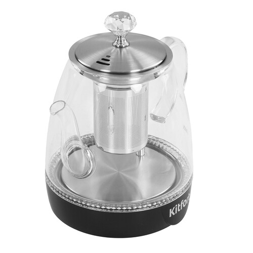 Купить Электрочайник Kitfort КТ-6795 черный  9285140. Характеристики, отзывы и цены в Донецке