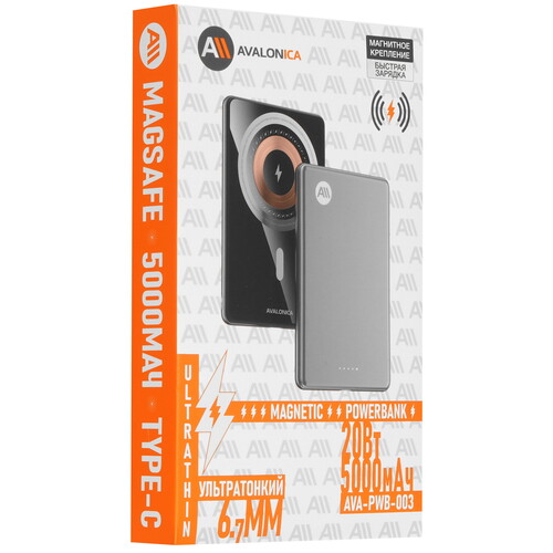 Купить Портативный аккумулятор Avalonica AVA-PWB-003 серебристый  5647923. Характеристики, отзывы и цены в Донецке