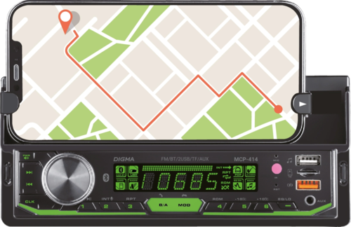 Купить Автопроигрыватель Digma MCP-414  5483781. Характеристики, отзывы и цены в Донецке