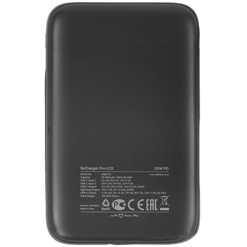 Купить Портативный аккумулятор TTEC ReCharger Pro LCD черный  9202695. Характеристики, отзывы и цены в Донецке