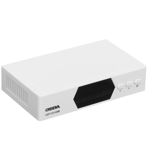 Купить Приставка для цифрового ТВ Cadena CDT-2214SB белый  9093558. Характеристики, отзывы и цены в Донецке