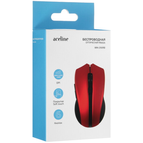 Купить Мышь беспроводная Aceline WM-290RB  красный  5481458. Характеристики, отзывы и цены в Донецке