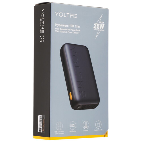 Купить Портативный аккумулятор VOLTME Hypercore 10K Trio серый  9211048. Характеристики, отзывы и цены в Донецке