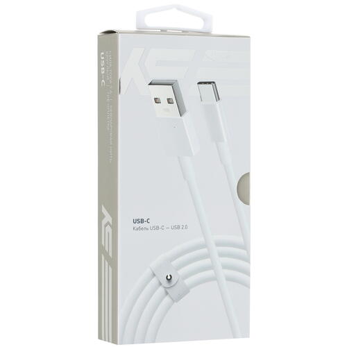 Купить Кабель круглый KEYRON USB Type-C - USB 2.0 Type-A белый 1 м  4834180. Характеристики, отзывы и цены в Донецке