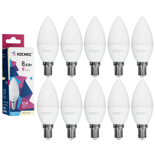 Купить Комплект светодиодных ламп Космос LED8.5wCNE1430_10  5612204. Характеристики, отзывы и цены в Донецке