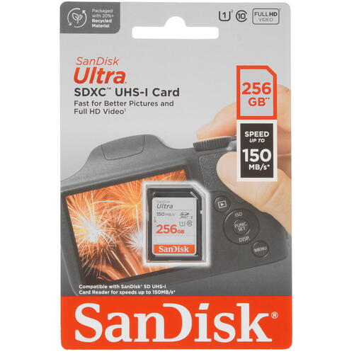 Купить Карта памяти SanDisk Ultra SDXC 256 ГБ [SDSDUNC-256G-GN6IN]  9102938. Характеристики, отзывы и цены в Донецке