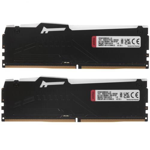 Купить Оперативная память Kingston FURY Beast Black RGB [KF560C30BBEAK2-64] 64 ГБ  5617394. Характеристики, отзывы и цены в Донецке