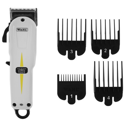Купить Машинка для стрижки Wahl 3027253 Super Taper Cordless белый/желтый  5636307. Характеристики, отзывы и цены в Донецке