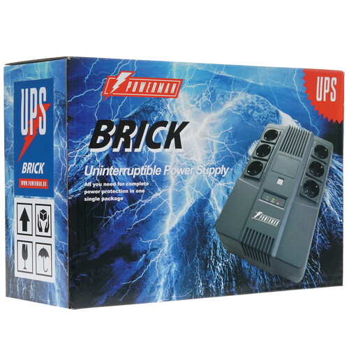Купить ИБП Powerman BRICK 800  7982032. Характеристики, отзывы и цены в Донецке