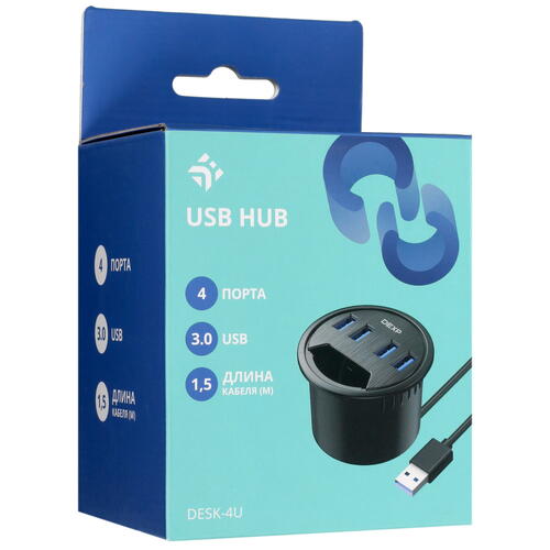 Купить USB-разветвитель DEXP (DESK-4U)  5401046. Характеристики, отзывы и цены в Донецке