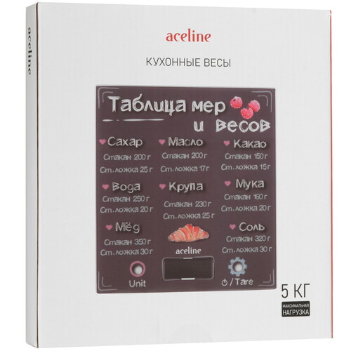 Купить Кухонные весы Aceline GM-20B черный  9100287. Характеристики, отзывы и цены в Донецке