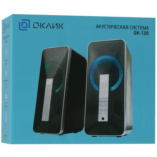 Купить Колонки Оклик OK-130 черный  5363306. Характеристики, отзывы и цены в Донецке