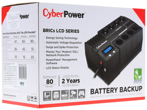 Купить ИБП CyberPower BR1000ELCD  1097658. Характеристики, отзывы и цены в Донецке