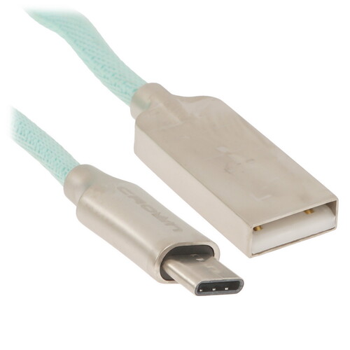 Купить Кабель круглый Crown USB Type-C - USB 2.0 Type-A голубой 1 м  5479780. Характеристики, отзывы и цены в Донецке