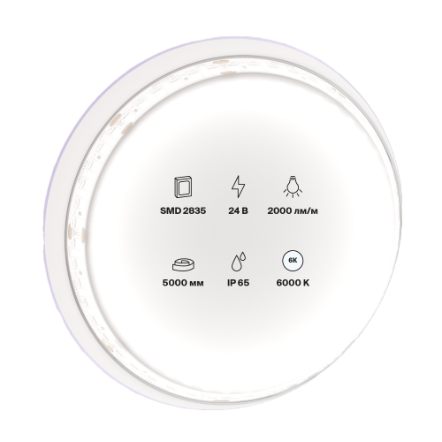 Купить Светодиодная лента Maytoni 24В 2835 20Вт/м 6000K 5м IP65  9184987. Характеристики, отзывы и цены в Донецке