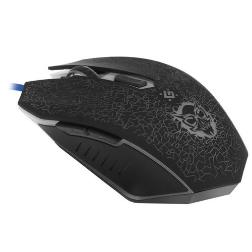 Купить Мышь проводная Defender SHOCK GM-110L черный + коврик  8106330. Характеристики, отзывы и цены в Донецке