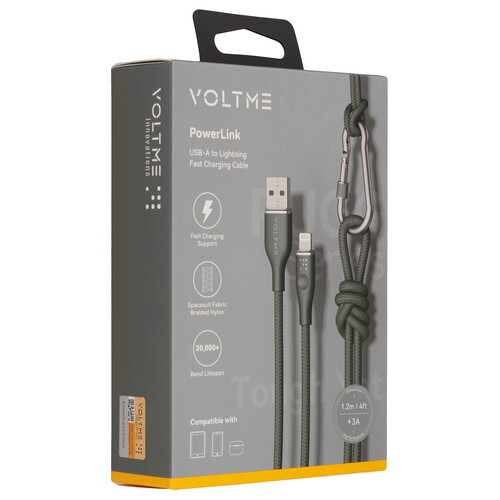 Купить Кабель круглый VOLTME Lightning 8-pin - USB 2.0 Type-A зеленый 1.2 м  9210953. Характеристики, отзывы и цены в Донецке