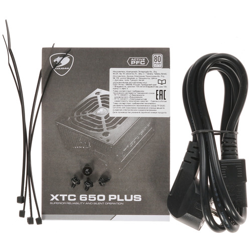 Купить Блок питания Cougar XTC 650 PLUS [CGR ST-650P] черный  1690955. Характеристики, отзывы и цены в Донецке