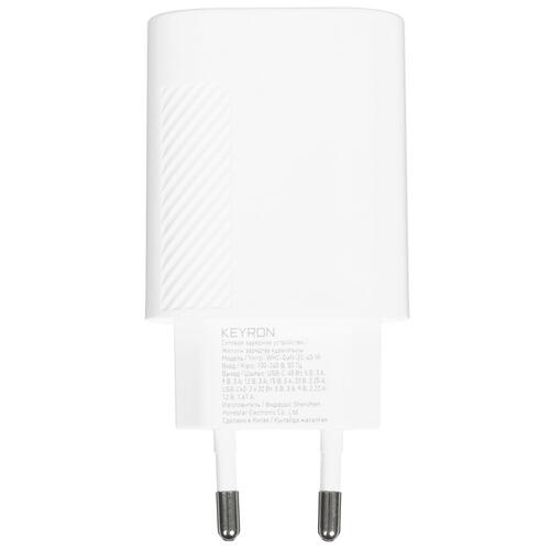 Купить Сетевое зарядное устройство KEYRON 45W-2C-W белый  5075265. Характеристики, отзывы и цены в Донецке