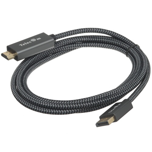 Купить Кабель однонаправленный Telecom DisplayPort - HDMI, 1.8 м  5471615. Характеристики, отзывы и цены в Донецке
