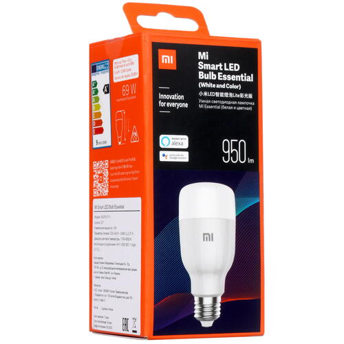 Купить Умная светодиодная лампа Xiaomi Mi Smart LED Bulb Essential MJDPL01Y  4725706. Характеристики, отзывы и цены в Донецке