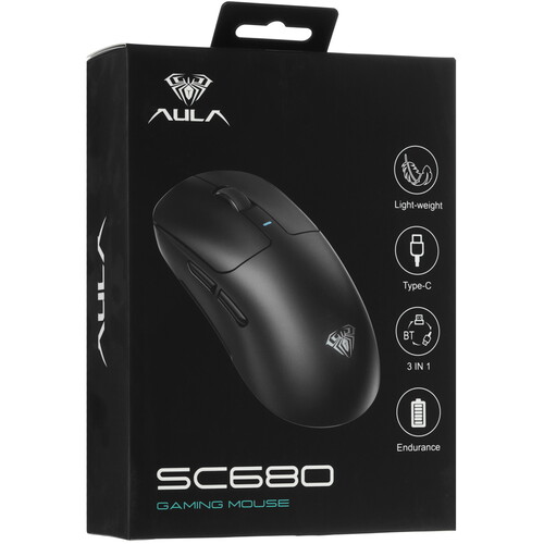 Купить Мышь беспроводная/проводная AULA SC680  белый  5626848. Характеристики, отзывы и цены в Донецке