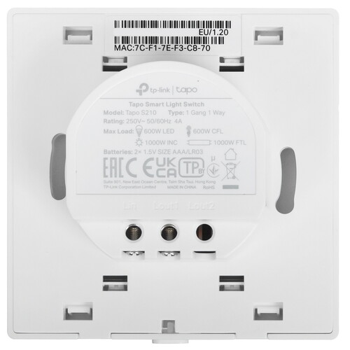 Купить Выключатель TP-Link Tapo S210  5630605. Характеристики, отзывы и цены в Донецке