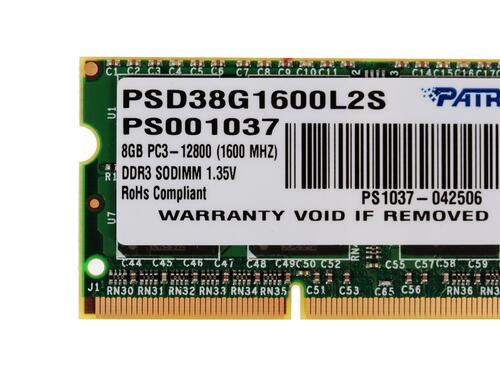Купить Оперативная память SODIMM Patriot Signature [PSD38G1600L2S] 8 ГБ  1073029. Характеристики, отзывы и цены в Донецке