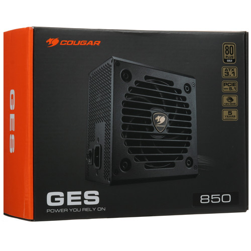 Купить Блок питания Cougar GES 850 [31GK085.6433P] черный  5454633. Характеристики, отзывы и цены в Донецке
