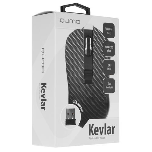 Купить Мышь беспроводная QUMO Office Kevlar M26  4827172. Характеристики, отзывы и цены в Донецке