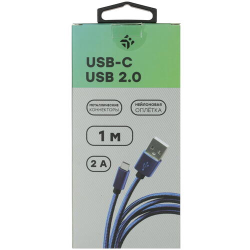 Купить Кабель круглый DEXP USB Type-C - USB 2.0 Type-A синий 1 м  4834177. Характеристики, отзывы и цены в Донецке