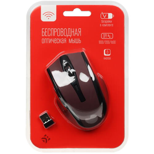 Купить Мышь беспроводная DEXP WM-903BR  красный  5406603. Характеристики, отзывы и цены в Донецке