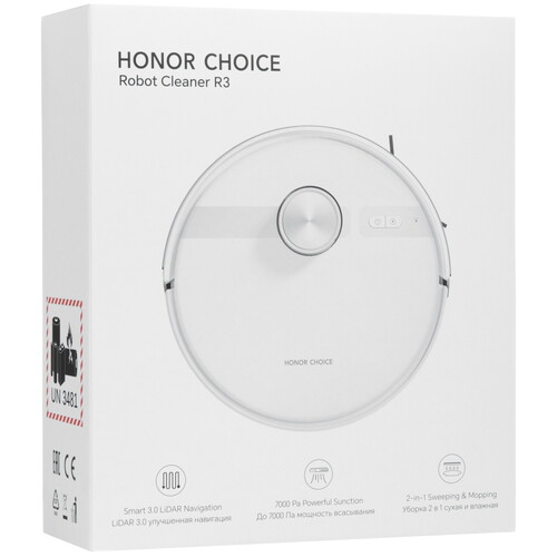 Купить Робот-пылесос HONOR CHOICE Robot Cleaner R3 белый  5610472. Характеристики, отзывы и цены в Донецке