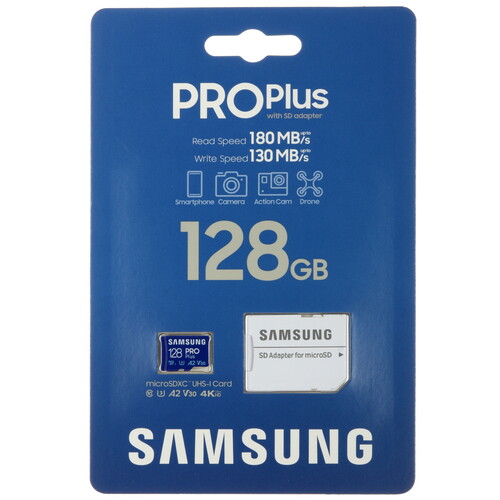 Купить Карта памяти Samsung PRO Plus microSDXC 128 ГБ  5456338. Характеристики, отзывы и цены в Донецке