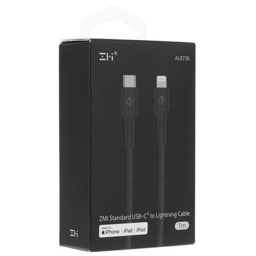 Купить Кабель круглый ZMI Lightning 8-pin MFI - USB Type-C черный 1 м  5099596. Характеристики, отзывы и цены в Донецке