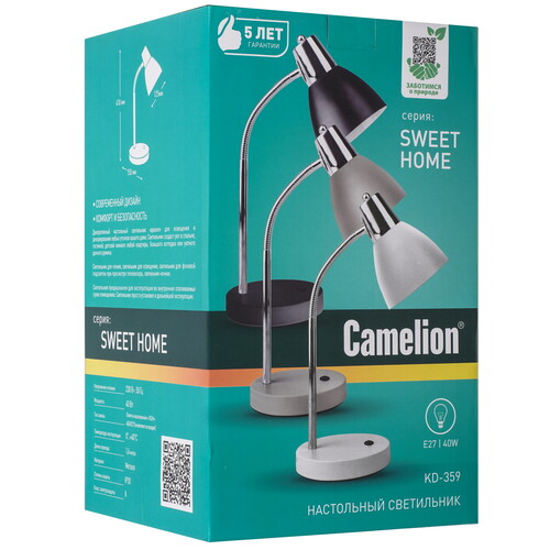 Купить Настольный светильник Camelion KD-359 C26 розовый  9125230. Характеристики, отзывы и цены в Донецке
