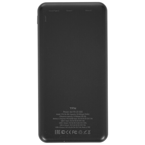Купить Портативный аккумулятор TFN PowerAid PD черный  5000392. Характеристики, отзывы и цены в Донецке