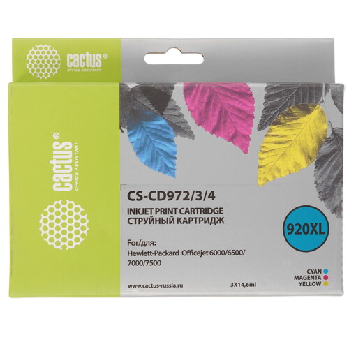 Купить Картридж CACTUS 920XL голубой, пурпурный  7967941. Характеристики, отзывы и цены в Донецке