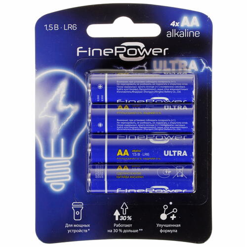 Купить Батарейка FinePower Ultra AA / AA (LR6/ER14505/FR6/R6P)  4884491. Характеристики, отзывы и цены в Донецке