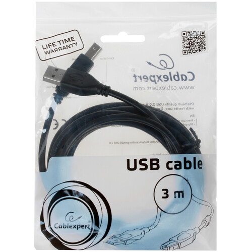 Купить Кабель Cablexpert USB 2.0 Type-A - USB 2.0 Type-B  1395656. Характеристики, отзывы и цены в Донецке