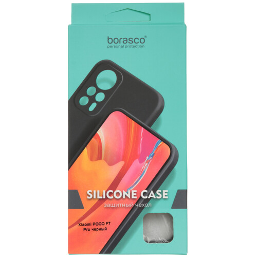 Купить Накладка  BoraSCO Silicone Case для POCO F7 Pro черный  5622592. Характеристики, отзывы и цены в Донецке