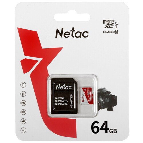 Купить Карта памяти Netac P500 ECO microSDXC 64 ГБ [NT02P500ECO-064G-R]  5472620. Характеристики, отзывы и цены в Донецке