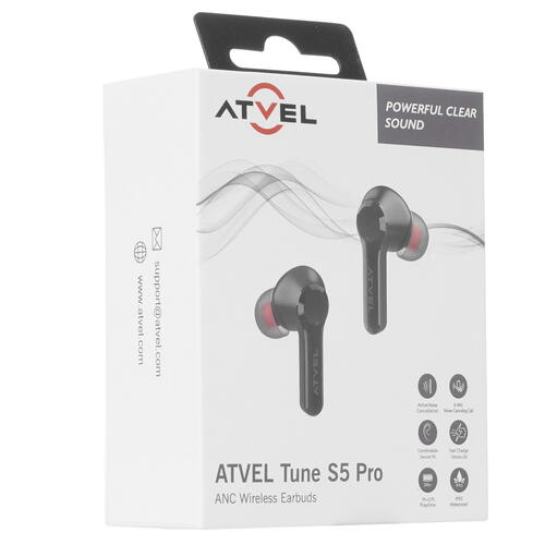 Купить Наушники TWS Atvel Tune S5 Pro черный  9969953. Характеристики, отзывы и цены в Донецке